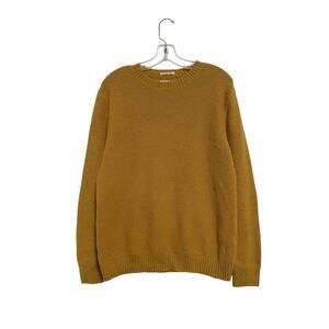 Gant Rugger Pineapple Knit Sweater Alpaca Blend Mustard Yellow Mens XL